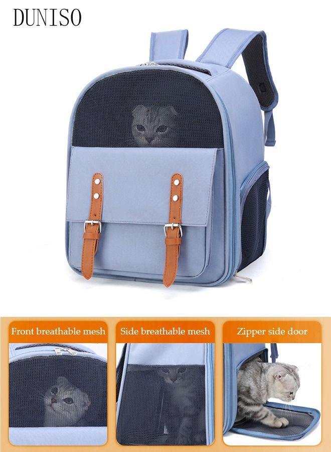 Cat Backpack Pet Carrier Backpack for Small Dogs Carrier with Ventilated Design Collapsible and Waterproof Pet Bag Carrier with Washable Pad for Travel Hiking Outdoor