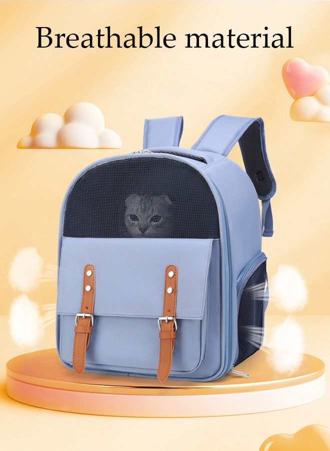 Cat Backpack Pet Carrier Backpack for Small Dogs Carrier with Ventilated Design Collapsible and Waterproof Pet Bag Carrier with Washable Pad for Travel Hiking Outdoor