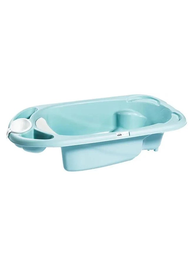 Baby Bagno Bath Tub - Blue , Bathtime For Baby, Soap And Sponge Trays, Shower Accessory, Support Feet, Plug To Drain The Water, From 0 To 12 Months, Made In Italy