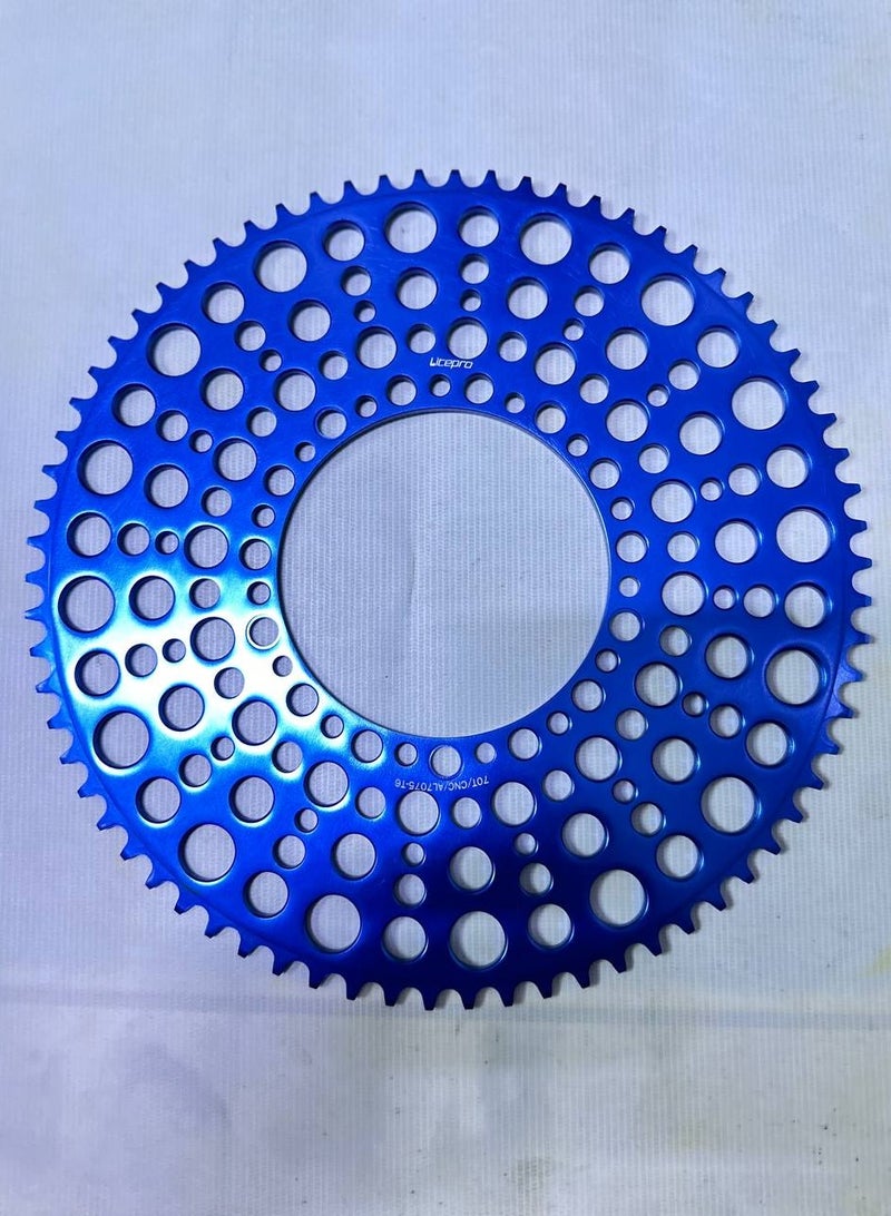 Litepro Chainring 70T Blue color, 130BCD, Folding Bike