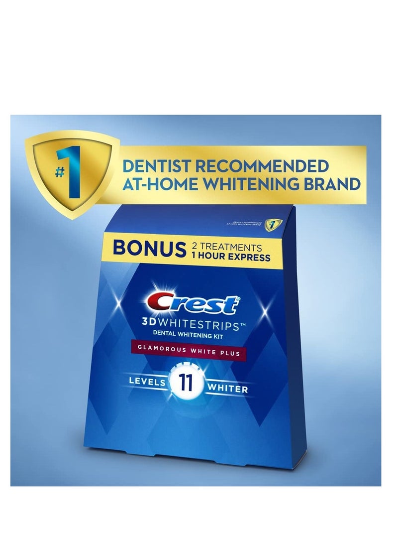 Crest 3D Whitestrips, Glamorous White, Teeth Whitening Strip Kit, 32 Strips (16 Count Pack) -Packaging may vary