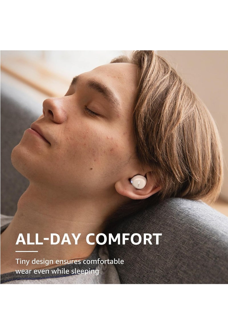 TOZO A1 Mini Wireless Earbuds Bluetooth 5.3 in Ear Light-Weight Headphones Built-in Microphone, IPX5 Waterproof, Immersive Premium Sound Long Distance Connection Headset with Charging Case, Khaki