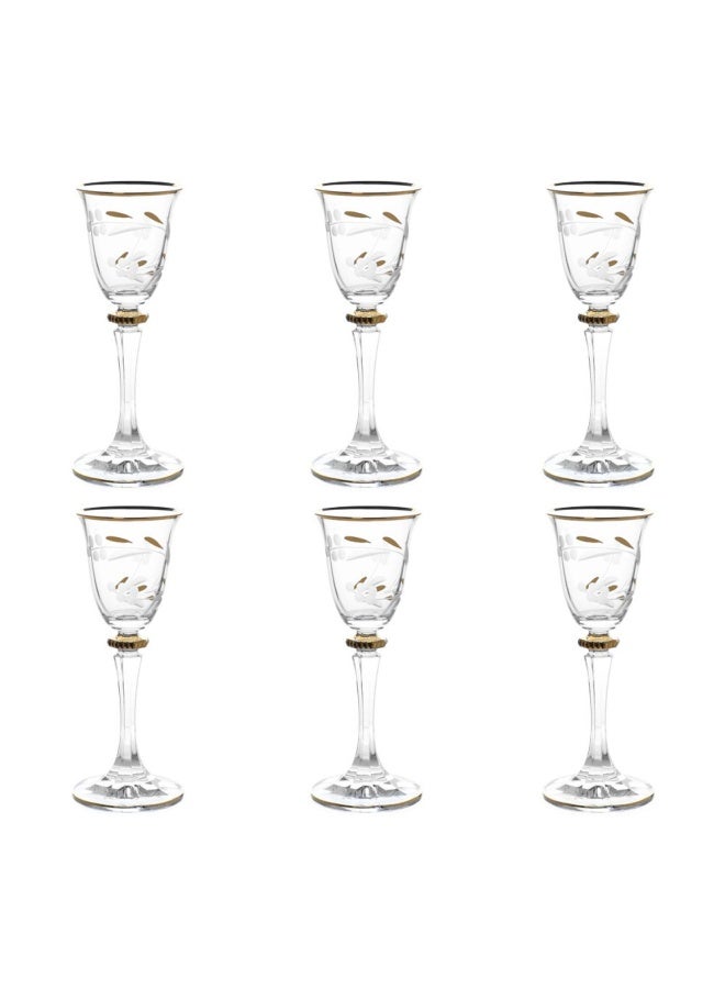 Mimosa Glassware, Clear & Gold - Set Of 6