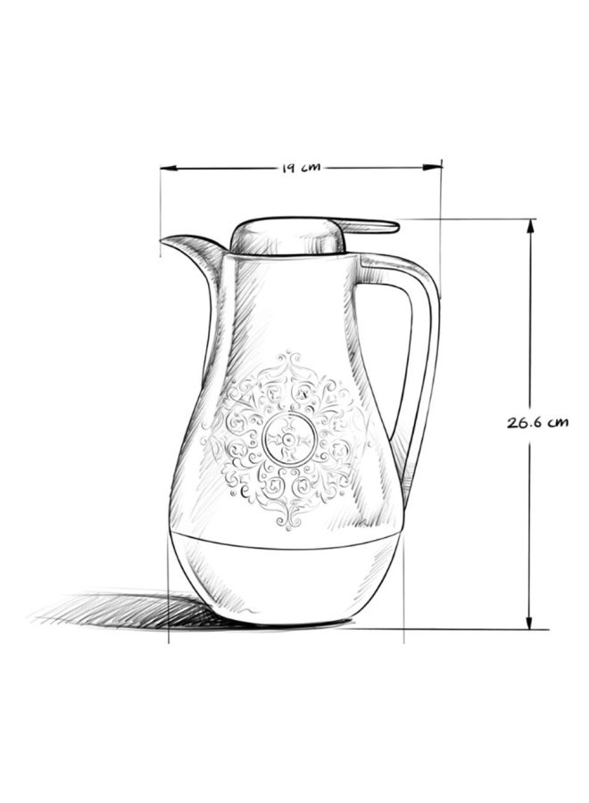 Arabesque Vacuum 1L Jug, Pale Blue