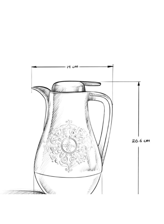 Arabesque Vacuum 1L Jug, Hazlenut