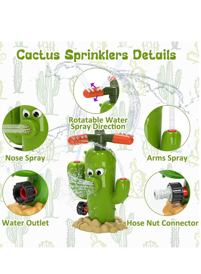 Outdoor water spray cactus rotating nozzle automatic water spray courtyard garden water play toy