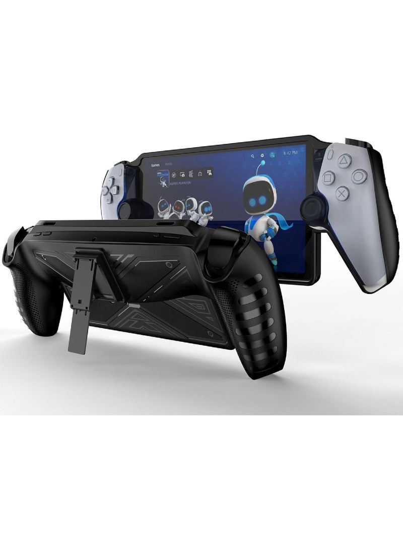 Case for PlayStation Portal Remote Player - With Stand - Soft TPU Bumper - Anti Slip - Easy to Grip