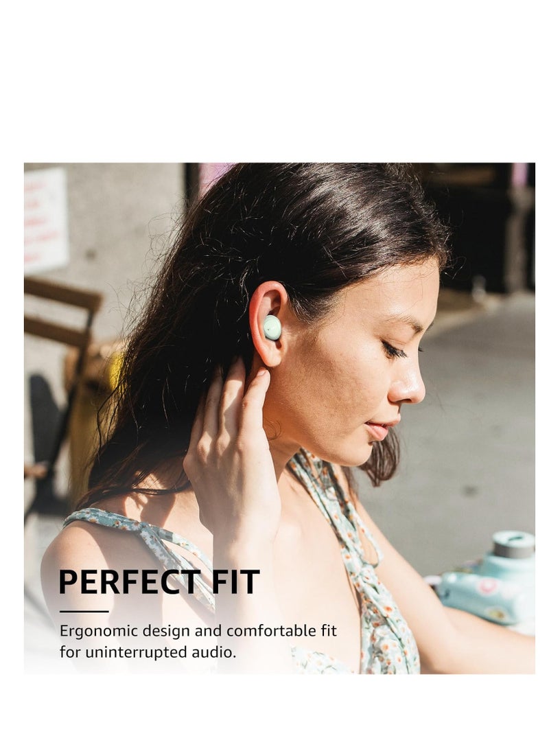 TOZO A1 Mini Wireless Earbuds Bluetooth 5.3 in Ear Light-Weight Headphones Built-in Microphone, IPX5 Waterproof, Immersive Premium Sound Long Distance Connection Headset with Charging Case, Green
