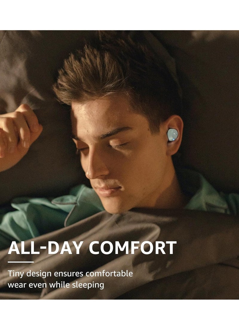 TOZO A1 Mini Wireless Earbuds Bluetooth 5.3 in Ear Light-Weight Headphones Built-in Microphone, IPX5 Waterproof, Immersive Premium Sound Long Distance Connection Headset with Charging Case, Green