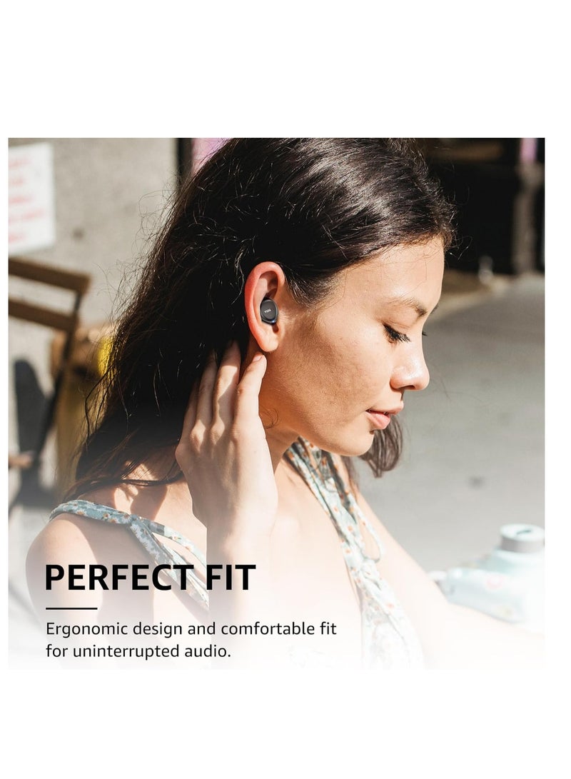TOZO A1 Mini Wireless Earbuds Bluetooth 5.3 in Ear Light-Weight Headphones Built-in Microphone, IPX5 Waterproof, Immersive Premium Sound Long Distance Connection Headset with Charging Case, Black