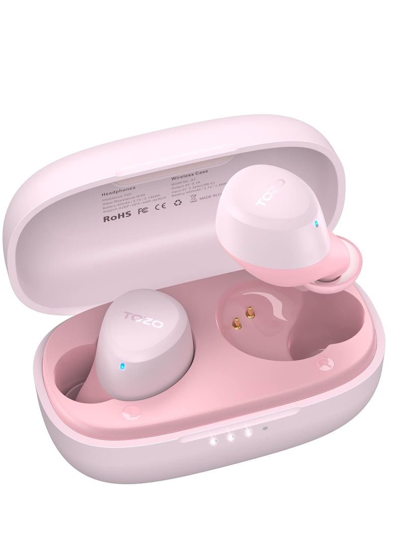 TOZO A1 Mini Bluetooth 5.3 Wireless Earbuds with Charging Case - IPX5 Waterproof, Premium Sound, Built-in Mic