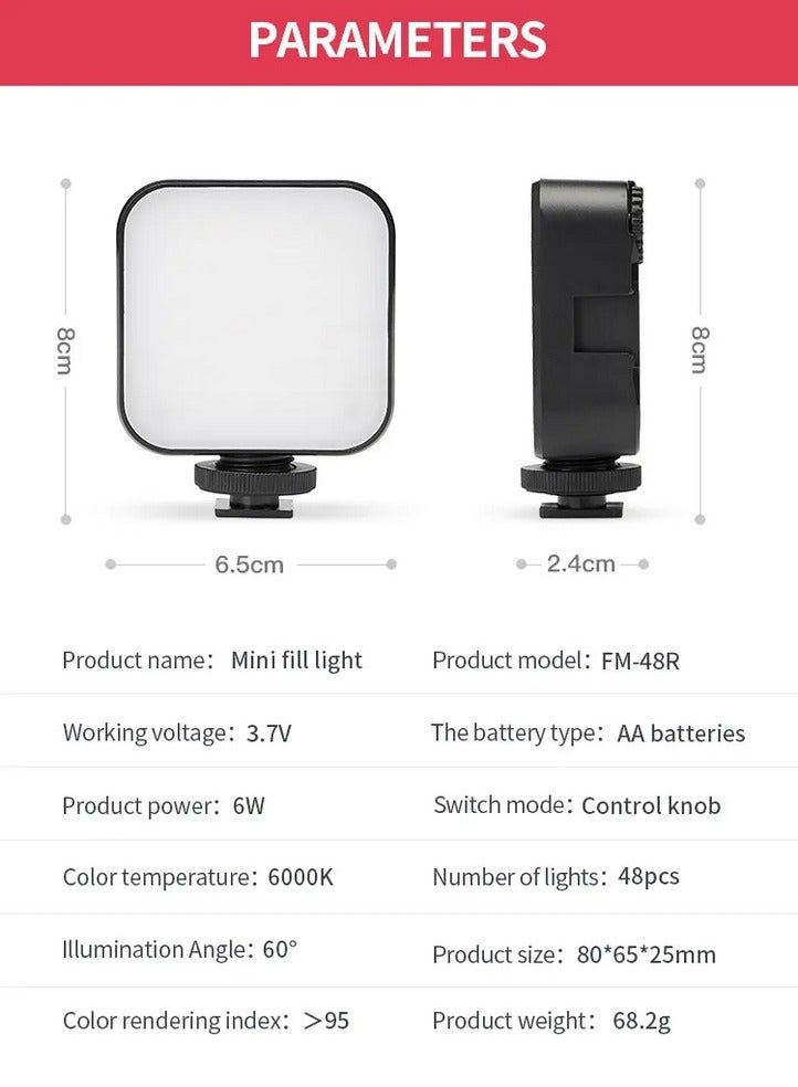 Jmary FM-48R 3.7V Mini Portable Video Light