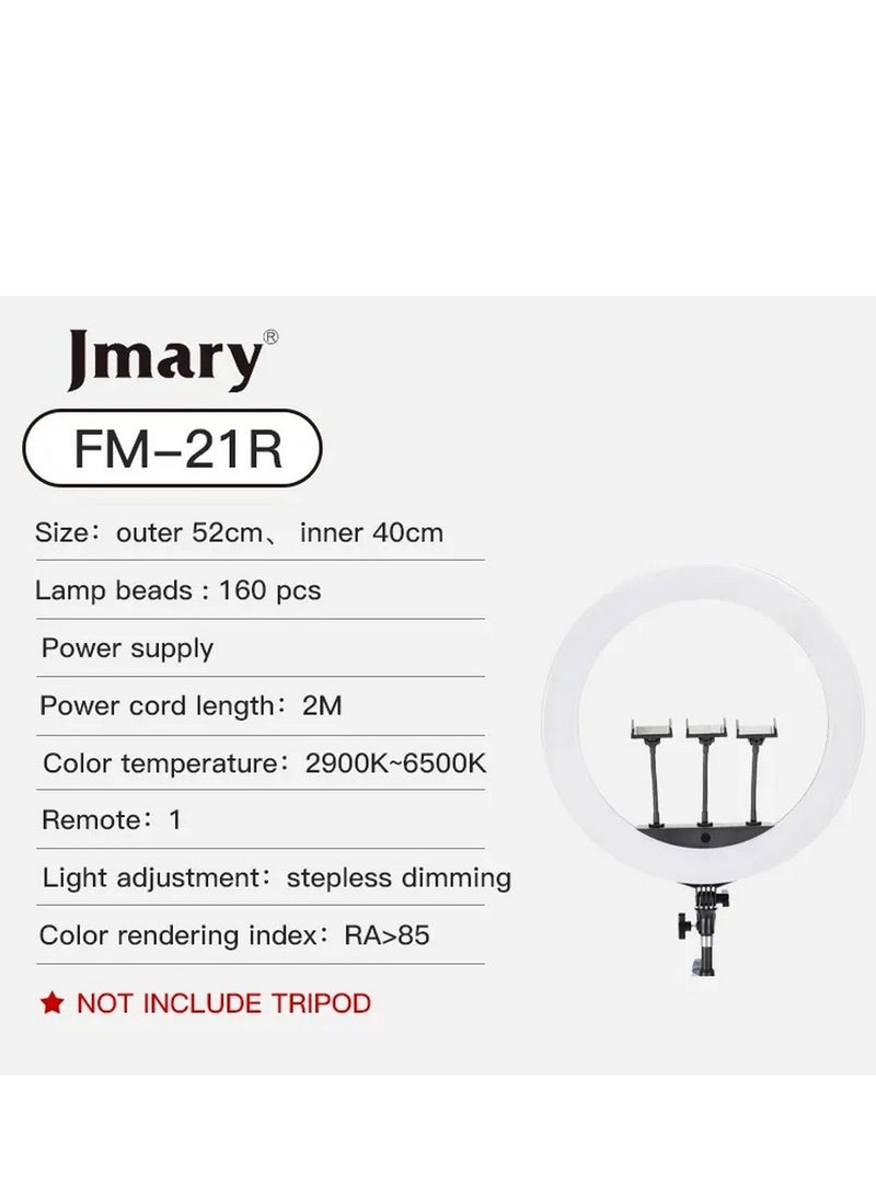 Jmary FM-21R 21 Inch Ring Light with 4 USB Ports and Remote Control