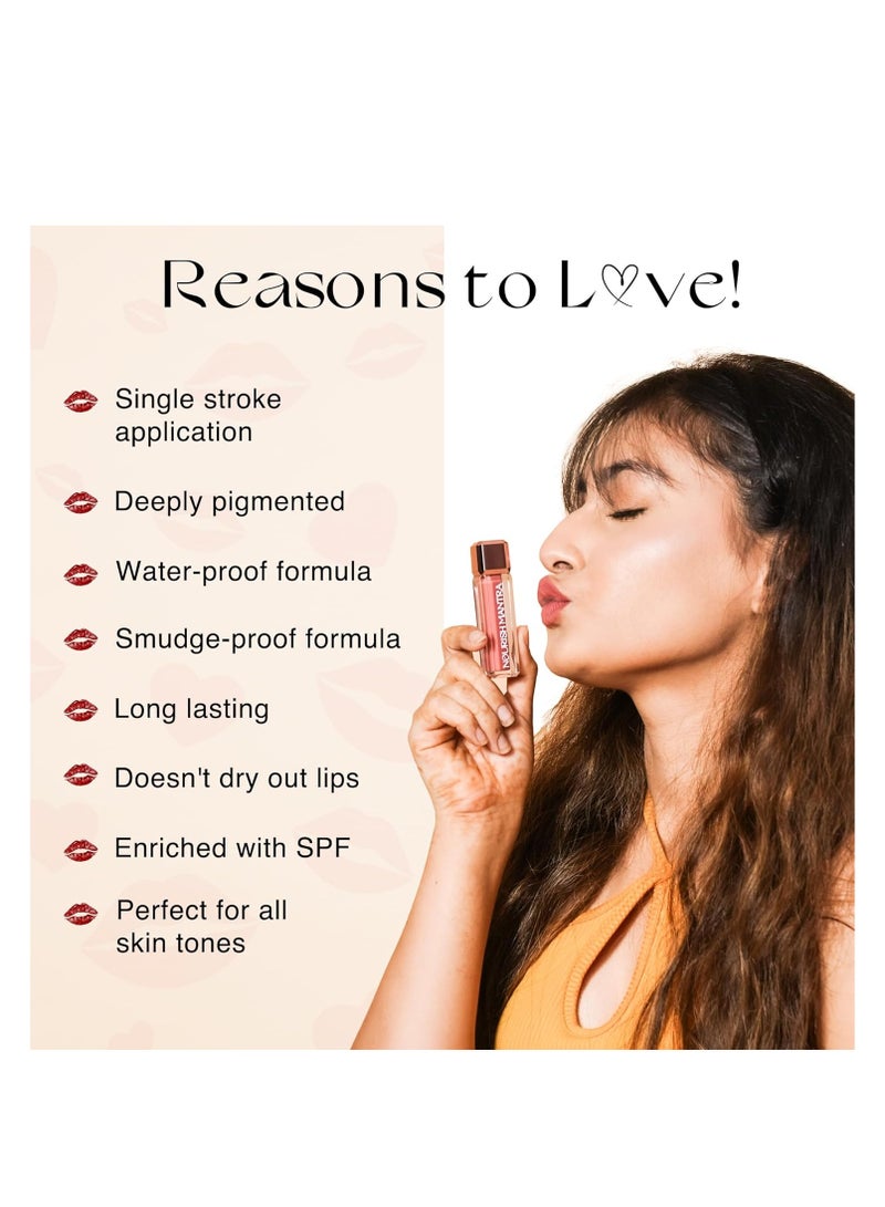 Nourish Mantra’s Khilkhilata Coral Lipstick  3.5ml Matte Liquid Lipstick with SPF Water Proof Smudge Proof Transfer Proof Long Lasting Suits All Skin Tones
