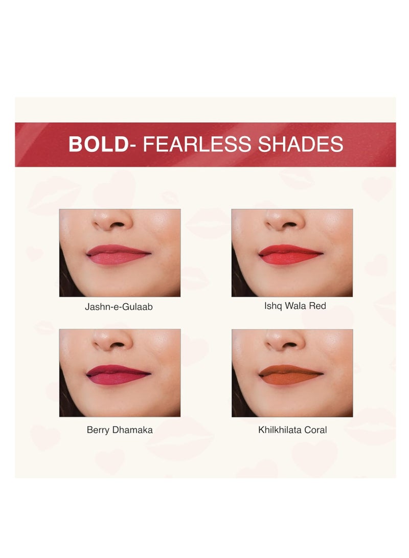 Nourish Mantra’s Khilkhilata Coral Lipstick  3.5ml Matte Liquid Lipstick with SPF Water Proof Smudge Proof Transfer Proof Long Lasting Suits All Skin Tones