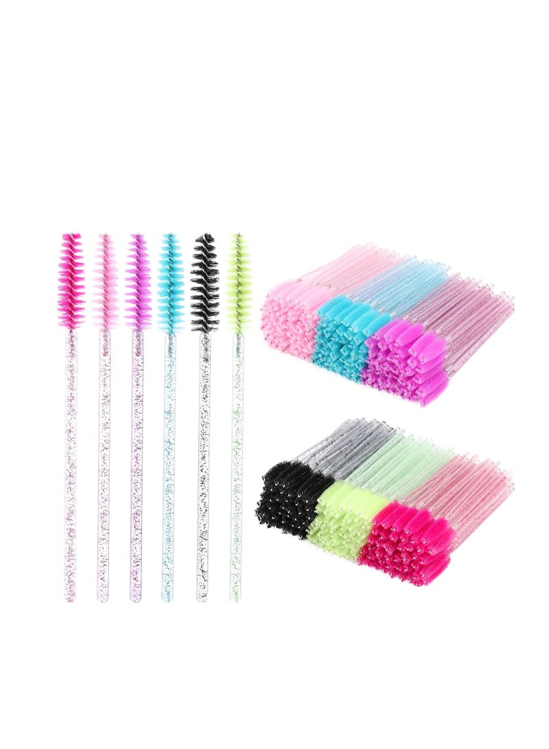 300 Disposable Mascara Wands Eyelash Brush Spoolies for Eye Lash Extension, Eyebrow and Makeup Crystal Tbestmax