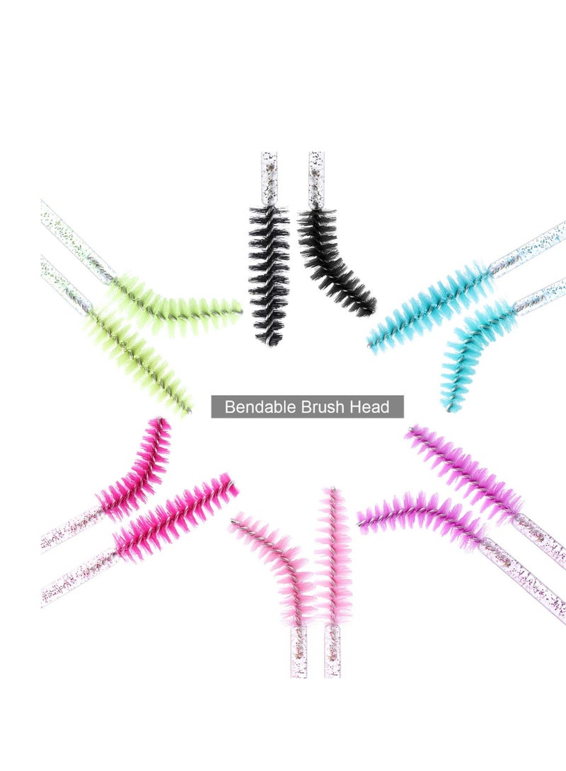 300 Disposable Mascara Wands Eyelash Brush Spoolies for Eye Lash Extension, Eyebrow and Makeup Crystal Tbestmax