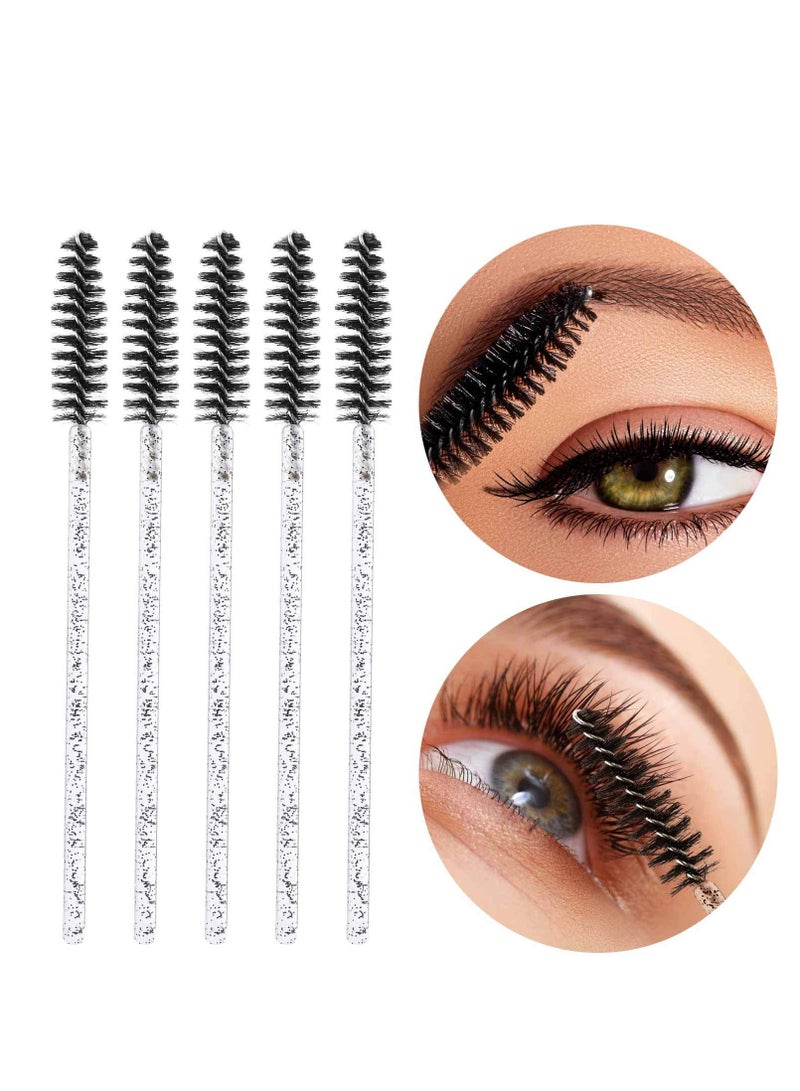 300 Disposable Mascara Wands Eyelash Brush Spoolies for Eye Lash Extension, Eyebrow and Makeup Crystal Tbestmax