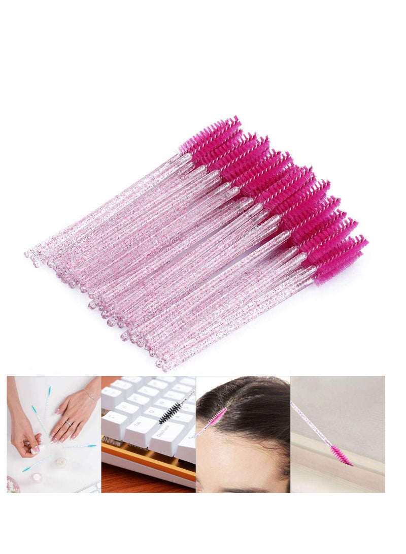 300 Disposable Mascara Wands Eyelash Brush Spoolies for Eye Lash Extension, Eyebrow and Makeup Crystal Tbestmax