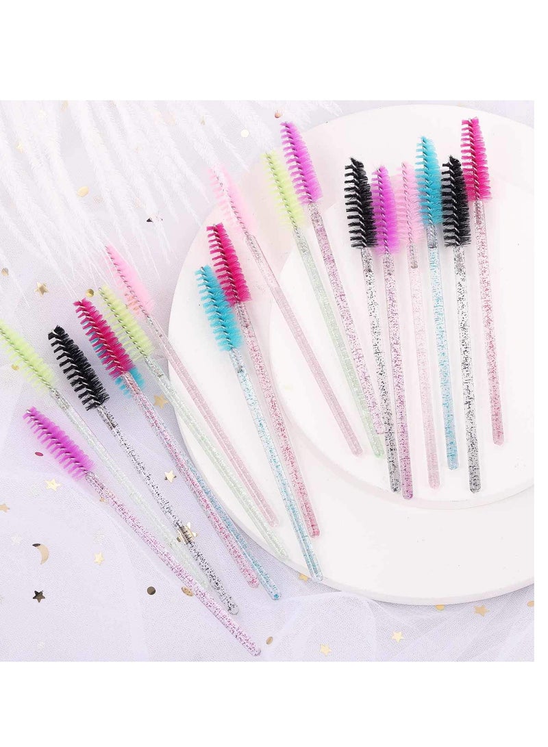 300 Disposable Mascara Wands Eyelash Brush Spoolies for Eye Lash Extension, Eyebrow and Makeup Crystal Tbestmax