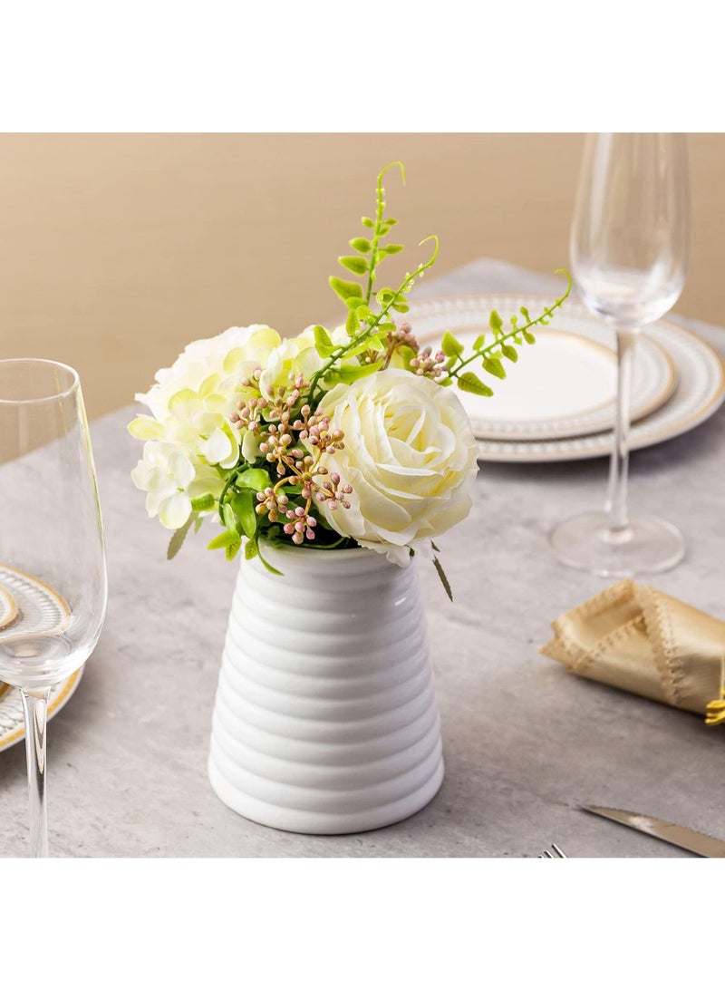 Modern Minimalist Living Room Creative Dining Table Coffee Table Home Decoration White Ceramic Vase