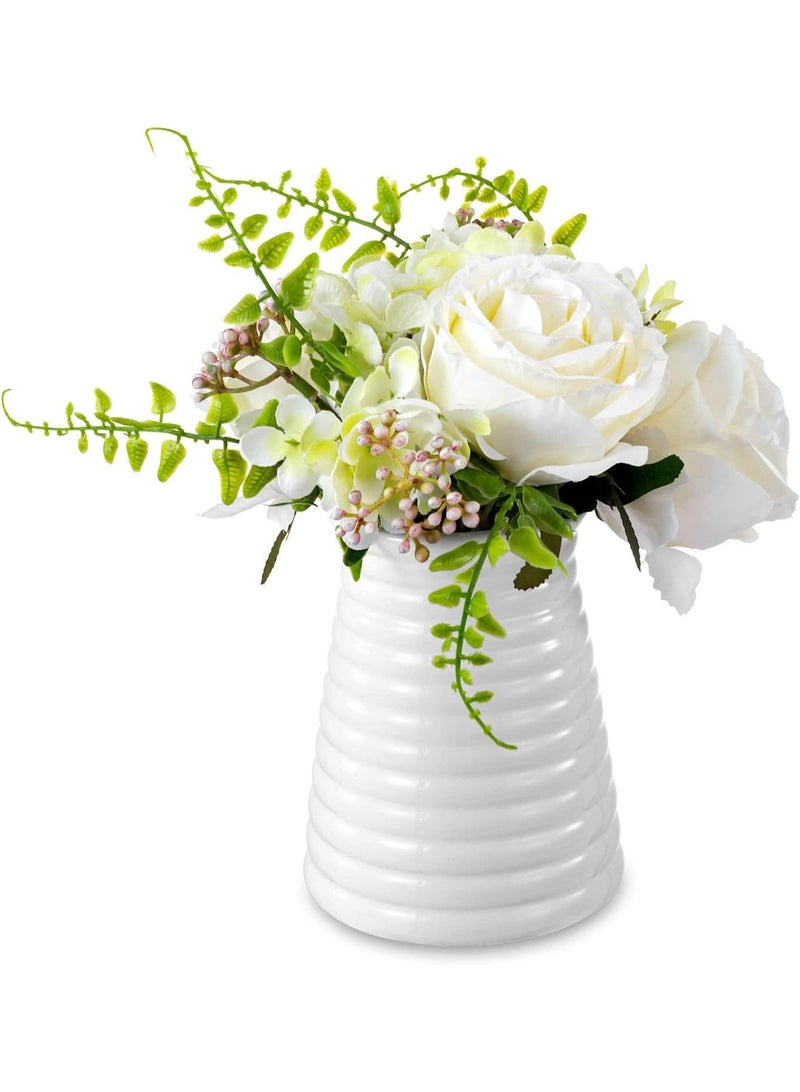 Modern Minimalist Living Room Creative Dining Table Coffee Table Home Decoration White Ceramic Vase