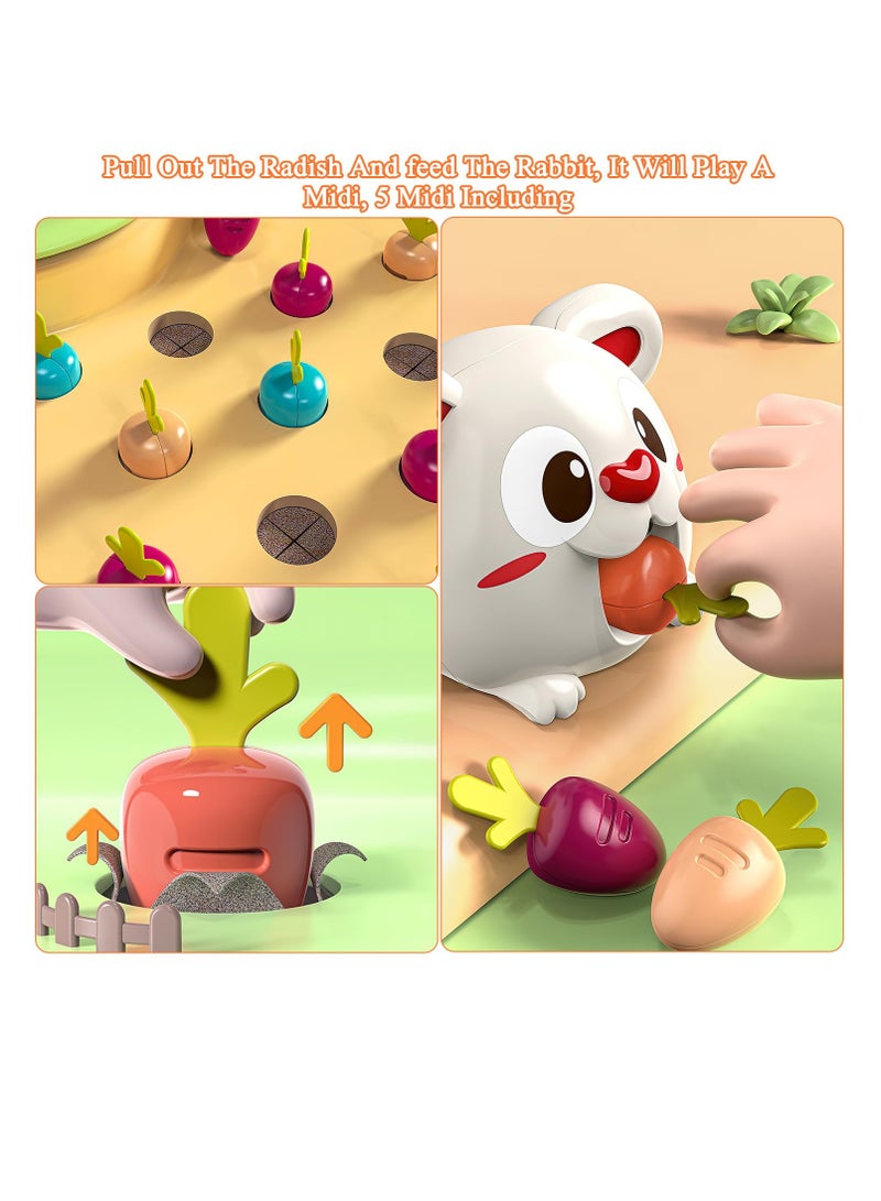 Light Up Fishing Game Toys, Rotating Fishing Game with Music, Hammering Pounding Toy, Magnetic Fishing Game, Whack a Mole Game, Party Game Toys for Kids Age 4 5 6 7 8 and Up