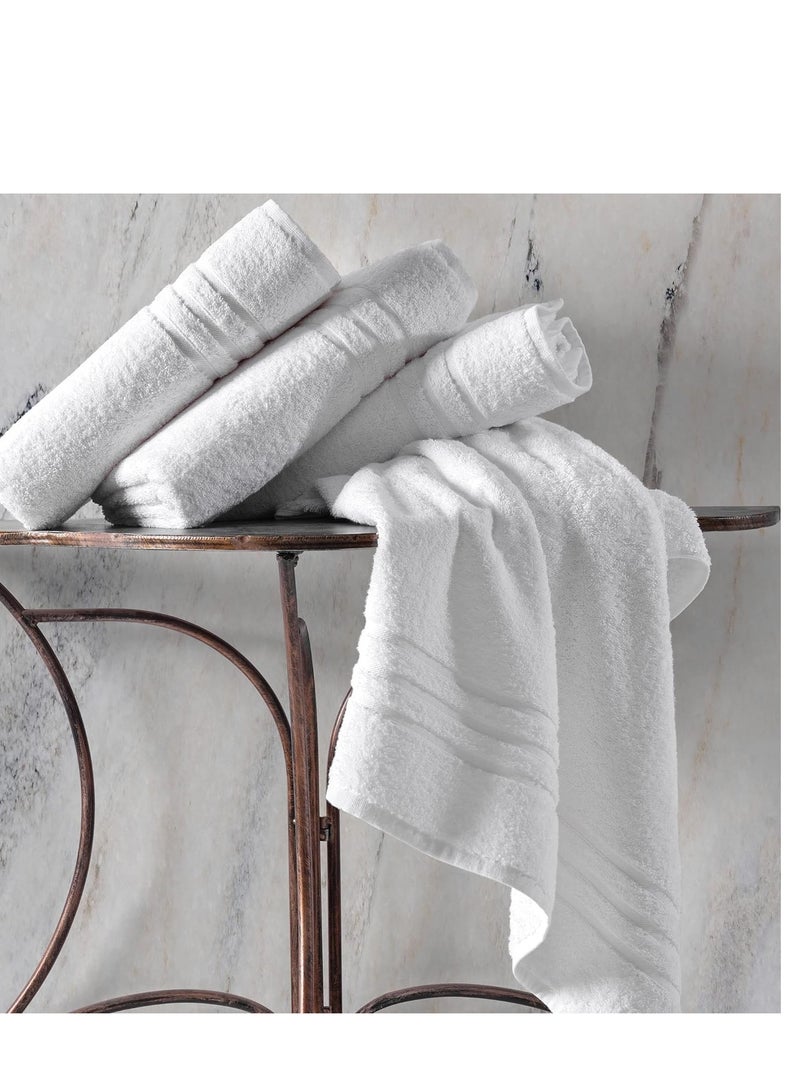 White Bath Towels 4-Pack - 27x54 Inches Soft Lightweight and Highly Absorbent Quick Drying Towels, Premium Quality Perfect for Daily Use 100% WHITE