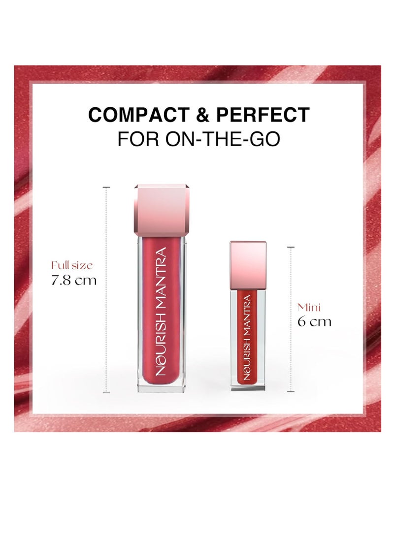 Nourish Mantra’s Masoom Pink Lipstick  3.5ml Creamy Matte Liquid Lipstick with SPF Water Proof Smudge Proof Transfer Proof Long Lasting Suits All Skin Tones