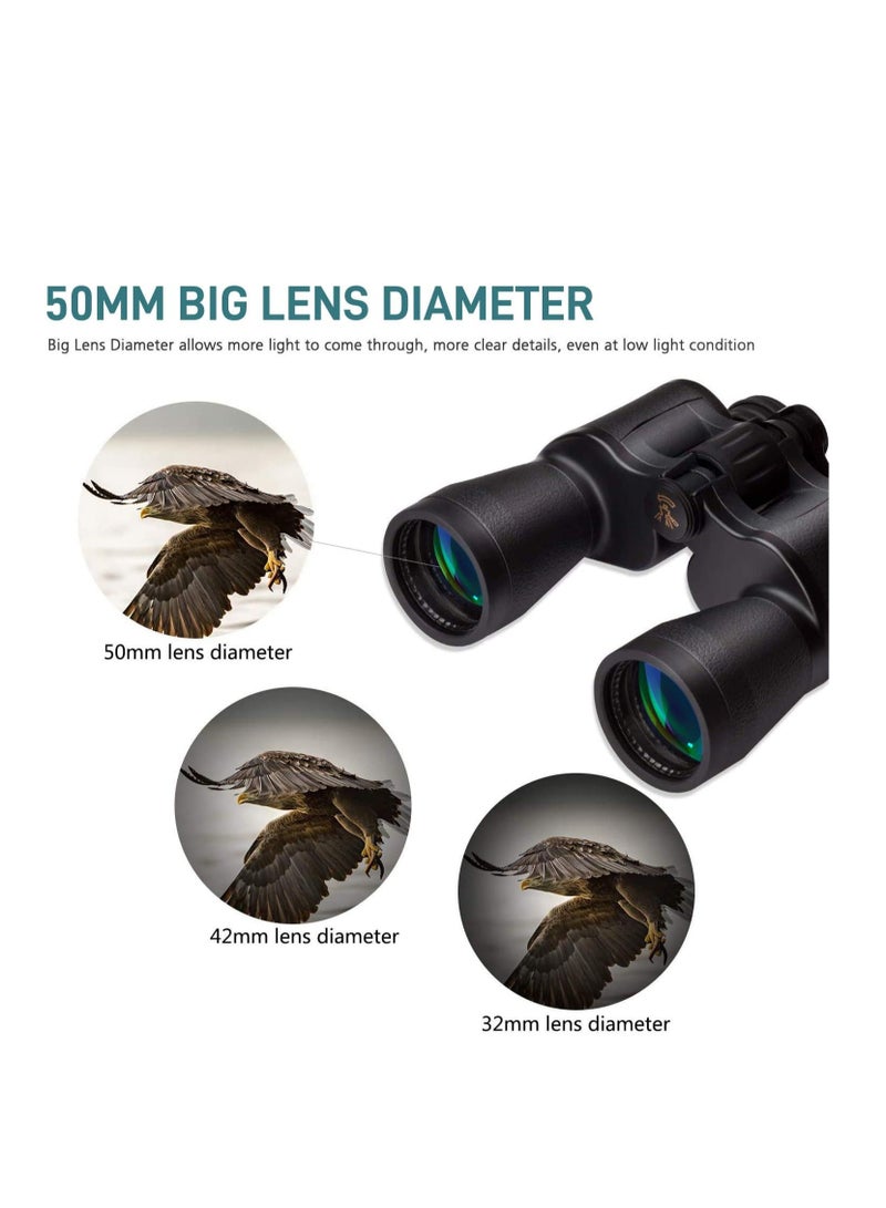 20x50 HD Binoculars for Adults High Powered Professional Waterproof/Compact Binoculars Durable & Clear BAK4 Prism FMC Lens,Bird Watching Binoculars for Adults Outdoor Sports Travel Hunting