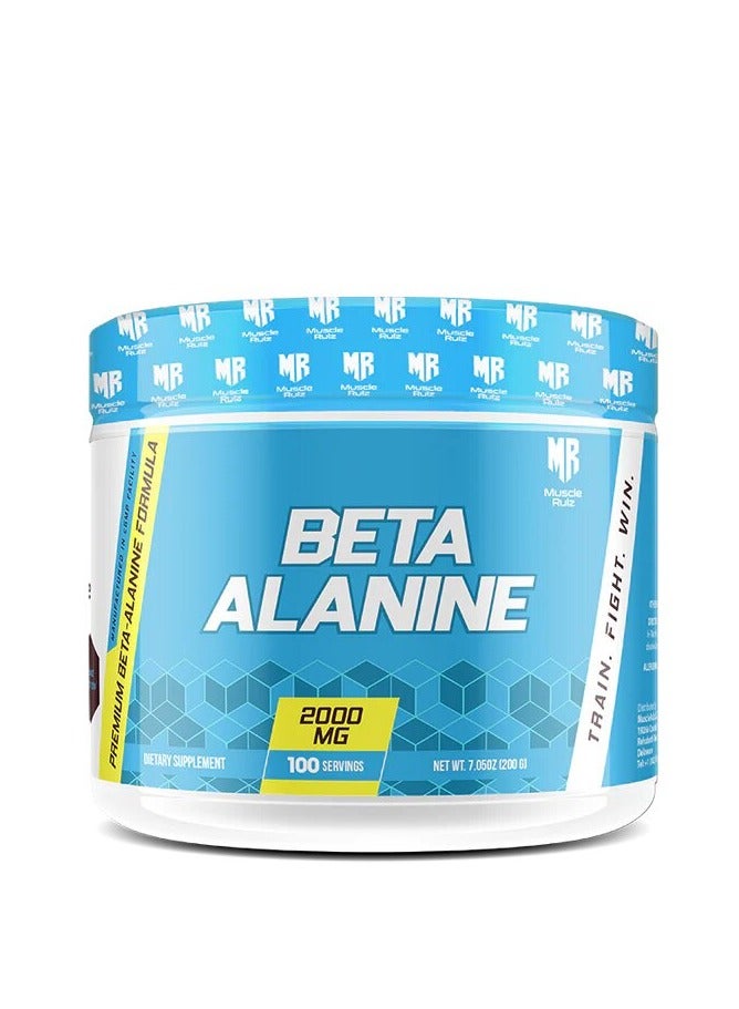 Muscle Rulz Beta Alanine 2000mg 200g 100 Serving