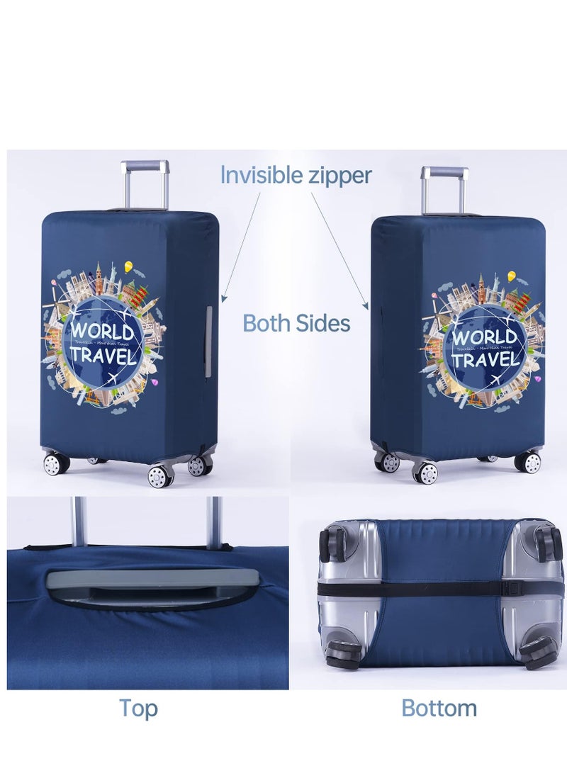 Luggage Covers For Suitcase Tsa Approved Suitcase Cover Protector Fit 18 32 Inch Luggage