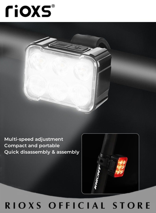 Bicycle Tail Light Set,Ultra Rechargeable Bright Bike Light,USB Charging Bicycle Tail Light,Smart Sensor Riding Light For Night Road Cycling,Waterproof Headlight Taillight,Easy To Install