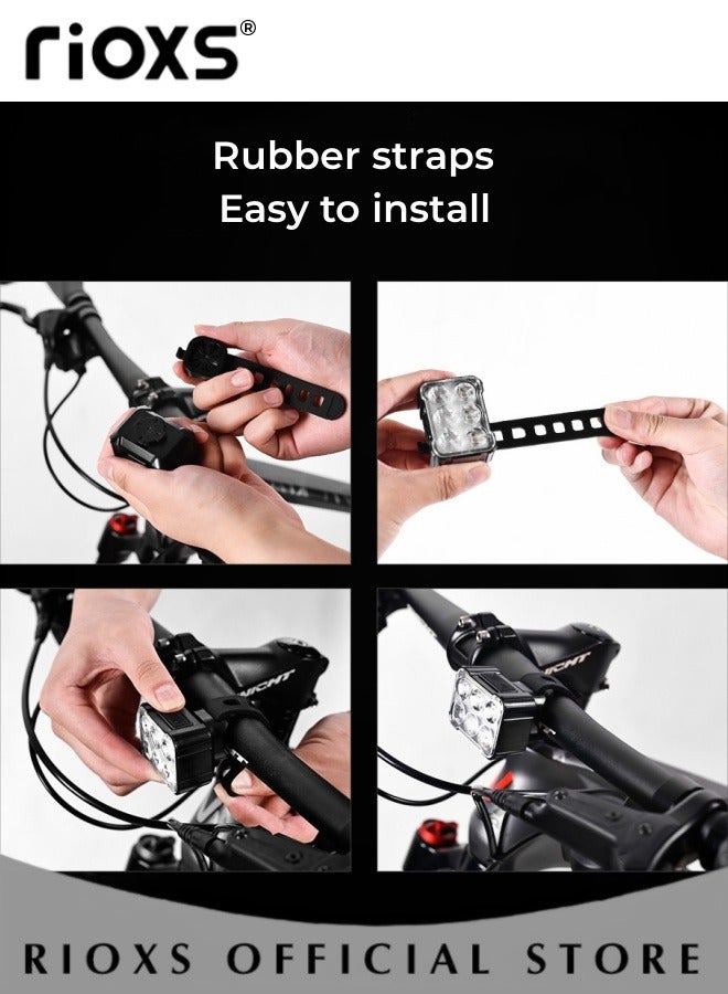 Bicycle Tail Light Set,Ultra Rechargeable Bright Bike Light,USB Charging Bicycle Tail Light,Smart Sensor Riding Light For Night Road Cycling,Waterproof Headlight Taillight,Easy To Install