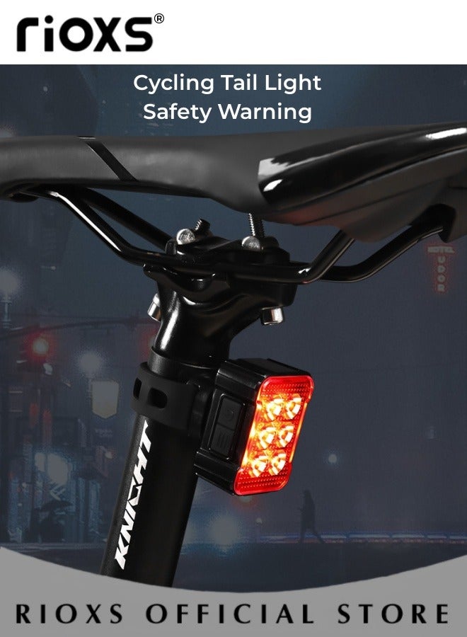 Bicycle Tail Light Set,Ultra Rechargeable Bright Bike Light,USB Charging Bicycle Tail Light,Smart Sensor Riding Light For Night Road Cycling,Waterproof Headlight Taillight,Easy To Install