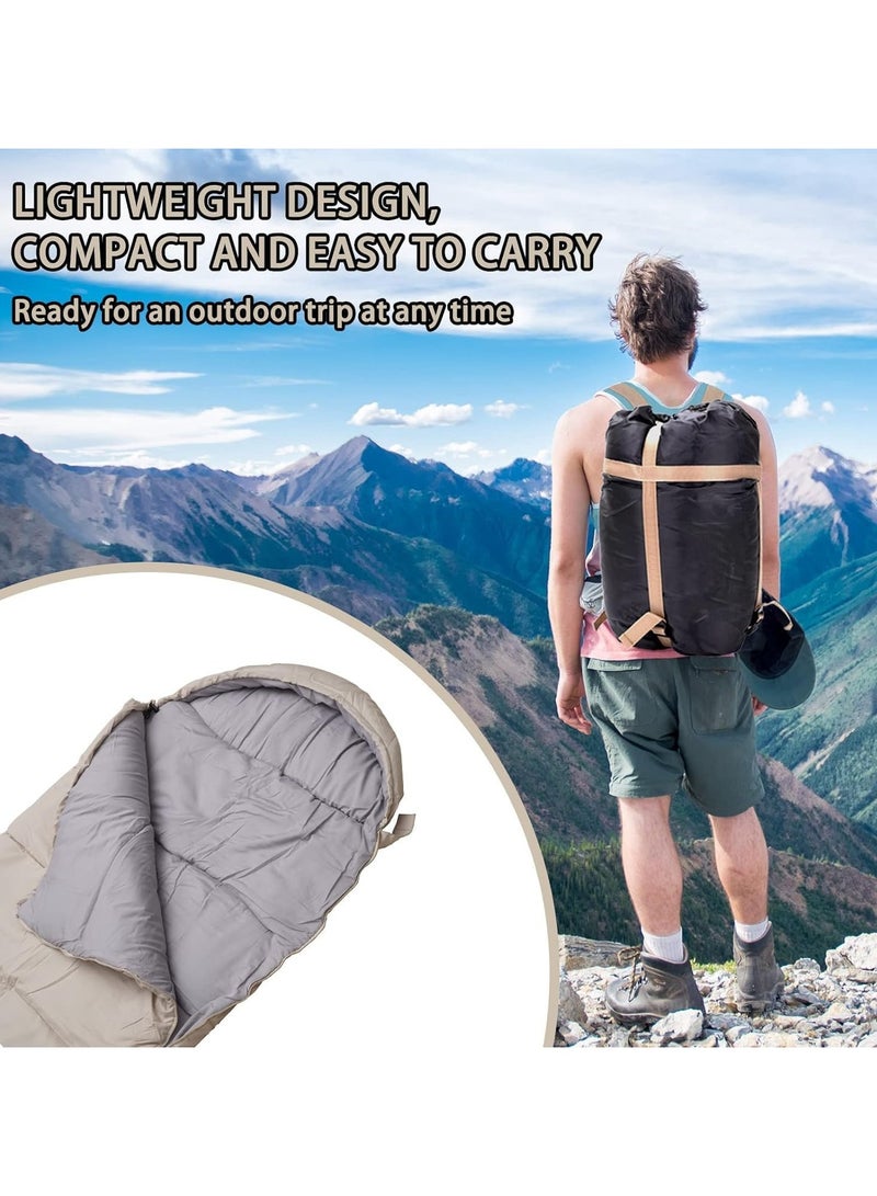 Sleeping Bags,LightWeight Outdoor Sleeping Bags for Adults,Camping Sleeping bags Suitable Temperatures Ranging 10-20 degree, Grey