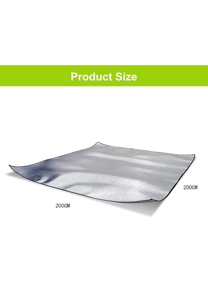 Camping Mat Foam Foil Blanket, Moisture-Proof Aluminum Foil Foam Pad Double-Sided Insulated Sleeping Pad Picnic Thermal Mat for Beach Hiking Reflecting Heat