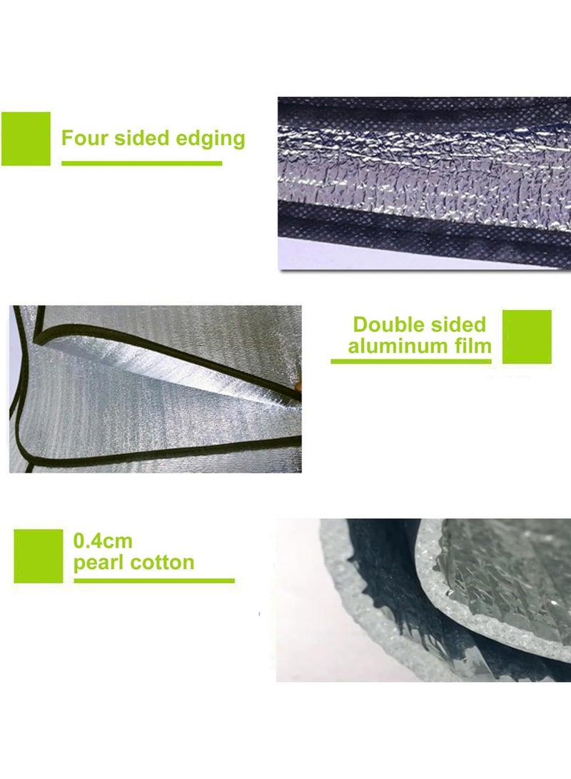 Camping Mat Foam Foil Blanket, Moisture-Proof Aluminum Foil Foam Pad Double-Sided Insulated Sleeping Pad Picnic Thermal Mat for Beach Hiking Reflecting Heat