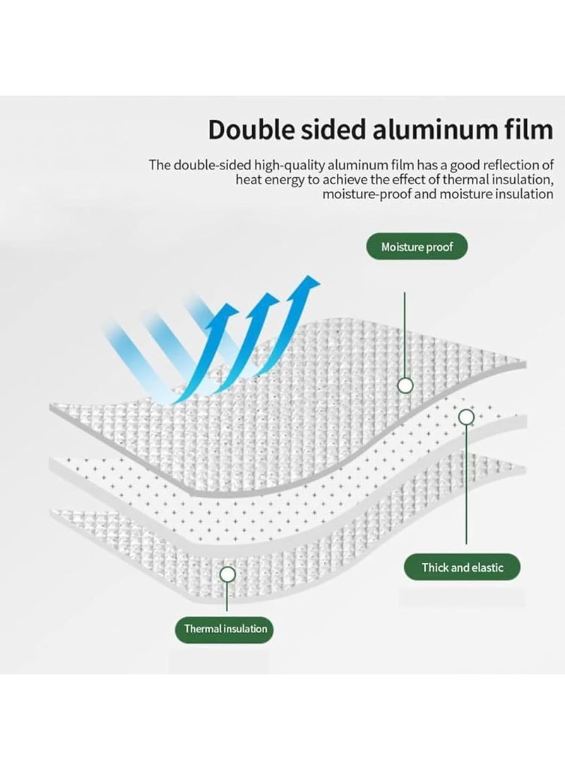 Camping Mat Foam Foil Blanket, Moisture-Proof Aluminum Foil Foam Pad Double-Sided Insulated Sleeping Pad Picnic Thermal Mat for Beach Hiking Reflecting Heat