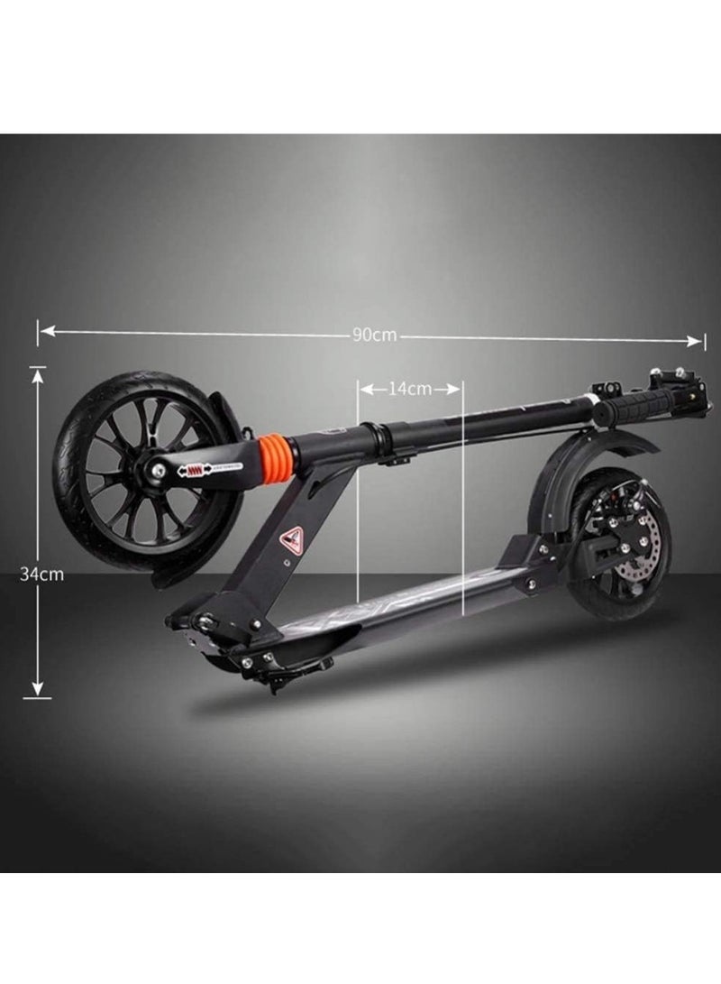 COOLBABY Urban Scooter Height-Adjustable Foldable Kick Scooter Dual Suspension Dual Brake Disc Brake Lightweight Aluminium Alloy 100 KG Max Load Big Wheels Scooter for Adults Teens Kids