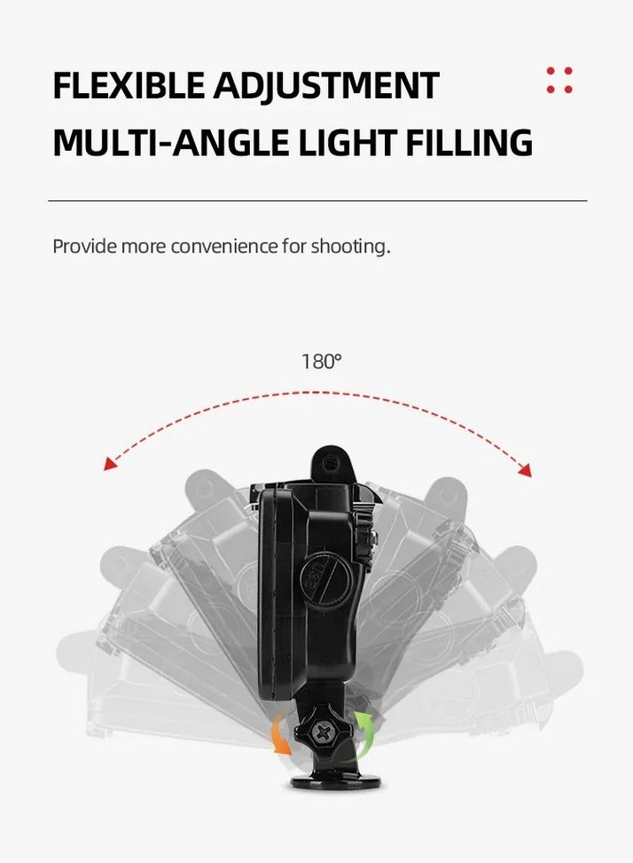 Jmary FM-72 IPX8 Waterproof RGB Video Fill Light with 3000 mAh Built-In Lithium Battery