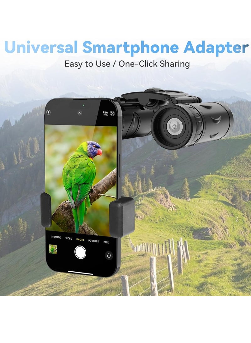 300x25 Binoculars for Adults and Kids, High Powered Mini Pocket Binoculars with Phone Adapter, Waterproof Compact Binoculars for Bird Watching, Hunting, Concert, Theater, Opera, Traveling, Sightseeing