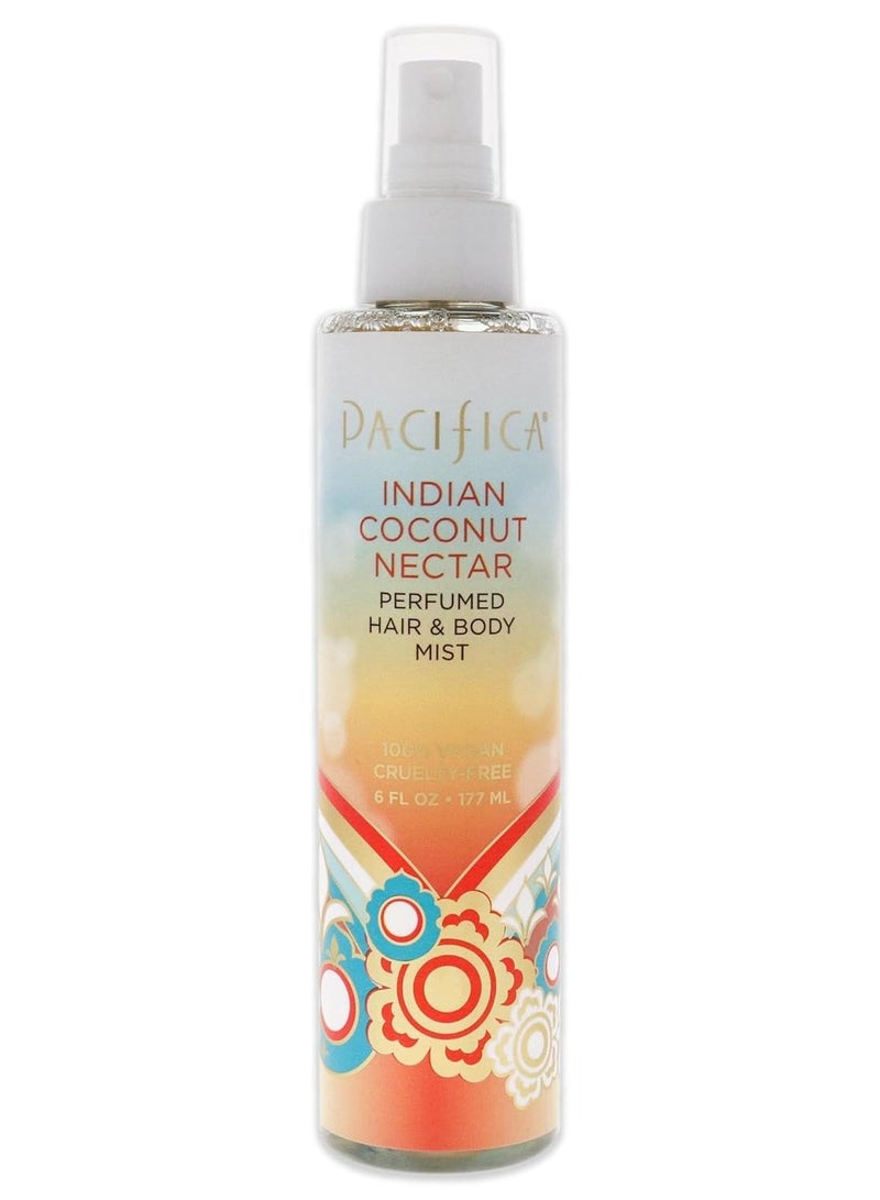 Pacifica Indian Coconut Nectar Perfumed Hair & Body Mist - Alcohol Free Coconut Vanilla Scent