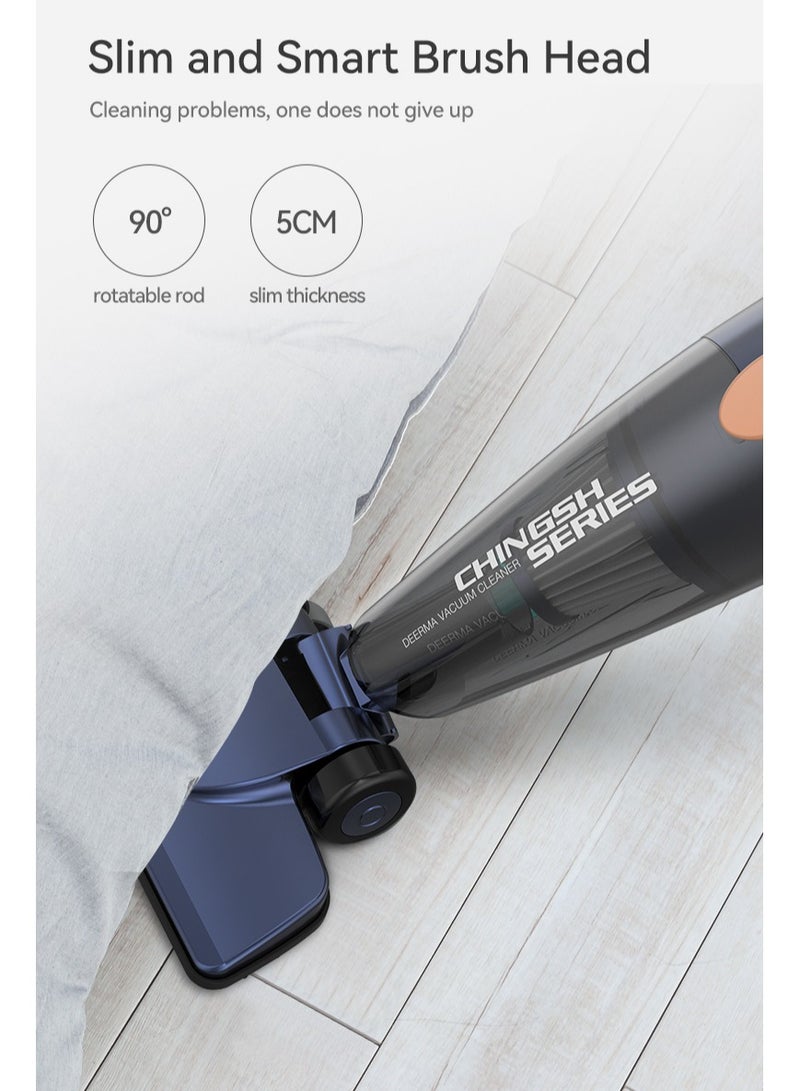 Pro 2-in-1 Handheld Vacuum Cleaner 15kPa Strong Suction Powerful Lightweight/5M Power Cable | HEPA Filtration Upright & Handheld Dual-Usage Transparent Dust Cup & Hook Design - 1.2 L 600 W DX118C-PRO Blue