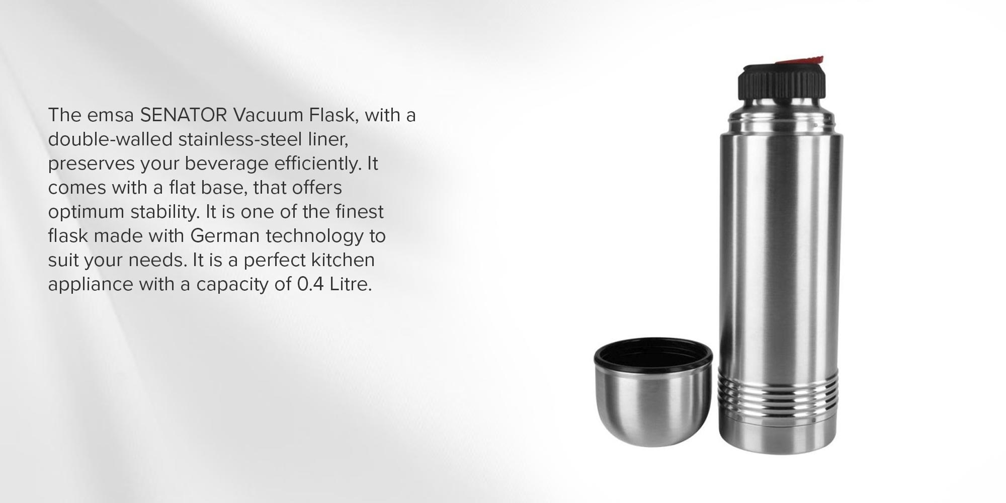 Senator Vacuum Flask Silver 0.4Liters