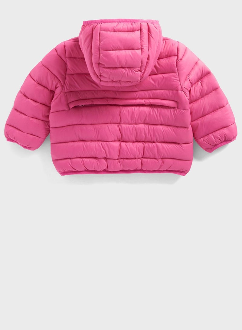 Kids Essential Hooded Jacket Pink