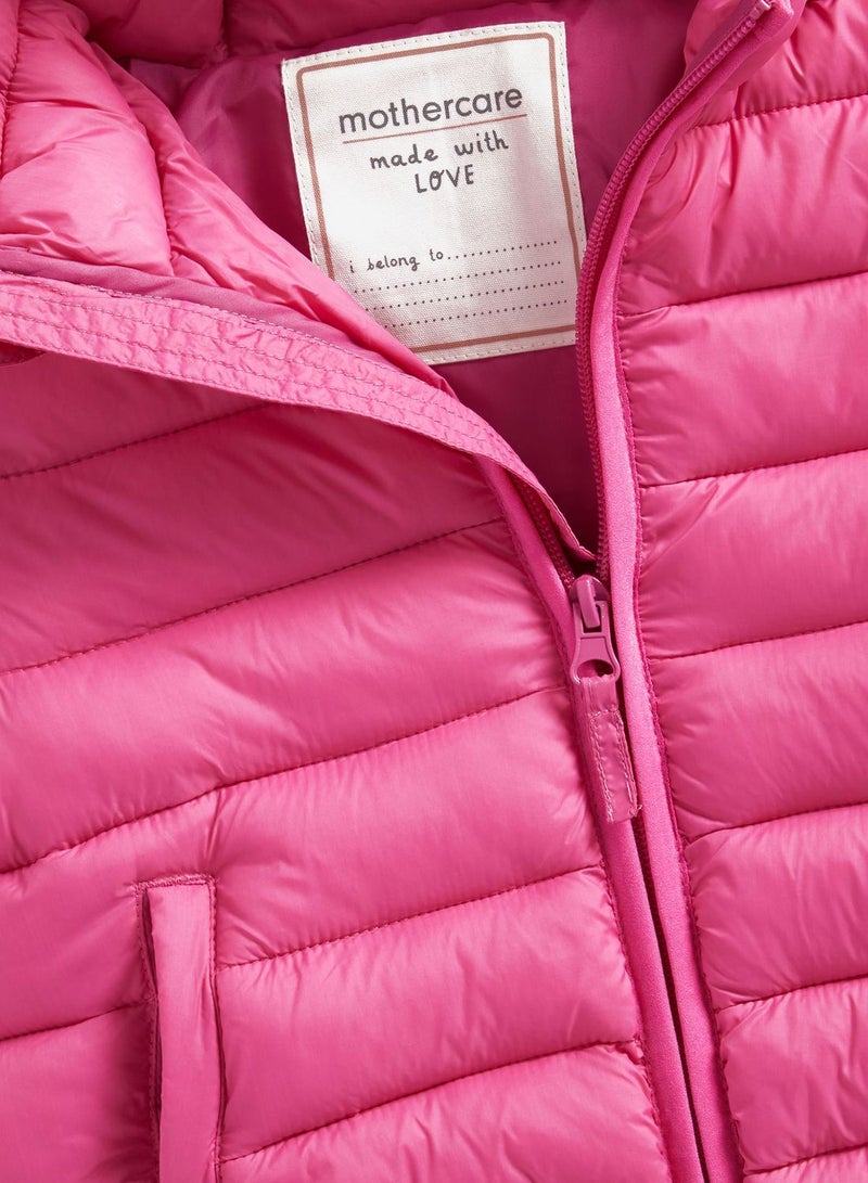 Kids Essential Hooded Jacket Pink