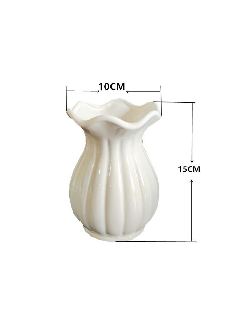 Modern Minimalist Living Room Creative Dining Table Coffee Table Home Decoration White Ceramic Vase