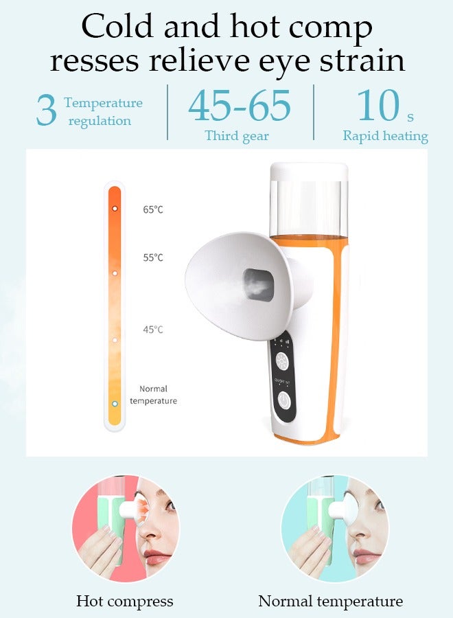 Heated Eye Mist Sprayer for Dry Eyes, Rechargeable Eye Mister with Moist Heat to Relief MGD, Blepharitis, Stye, Chalazion,Portable Heated Eye Steamer Humidifier for Eye Skin Care Women & Men in Office