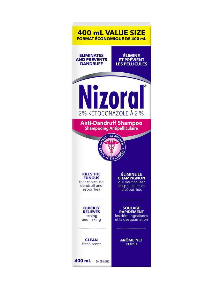 Nizoral Anti-Dandruff Shampoo, 400 mL For All Skin & Hair Type